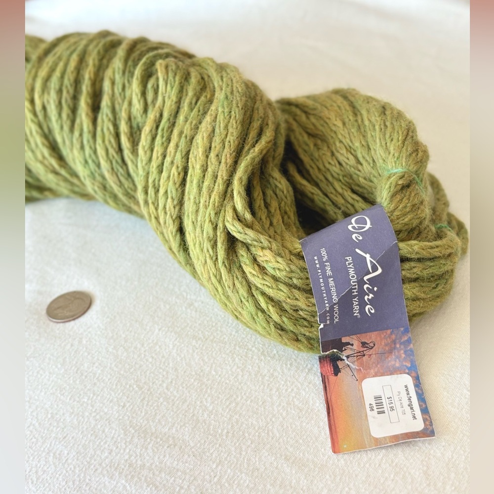 plymouth bulky olive fine merino yarn – olive green tonal wool nwt deadstock